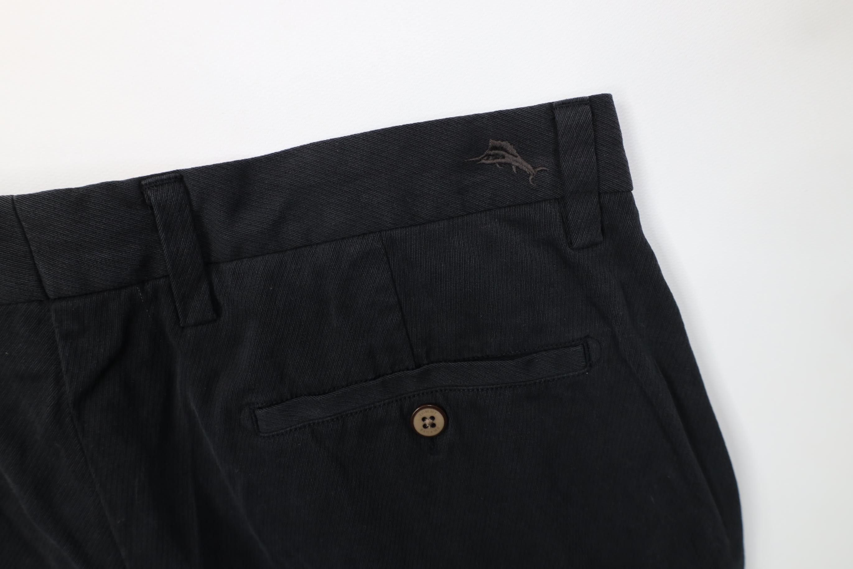 Tommy Bahama Vintage Y2K Tommy Bahama Blend Wide Leg Chino Pants Black Size US 33 - 13 Thumbnail