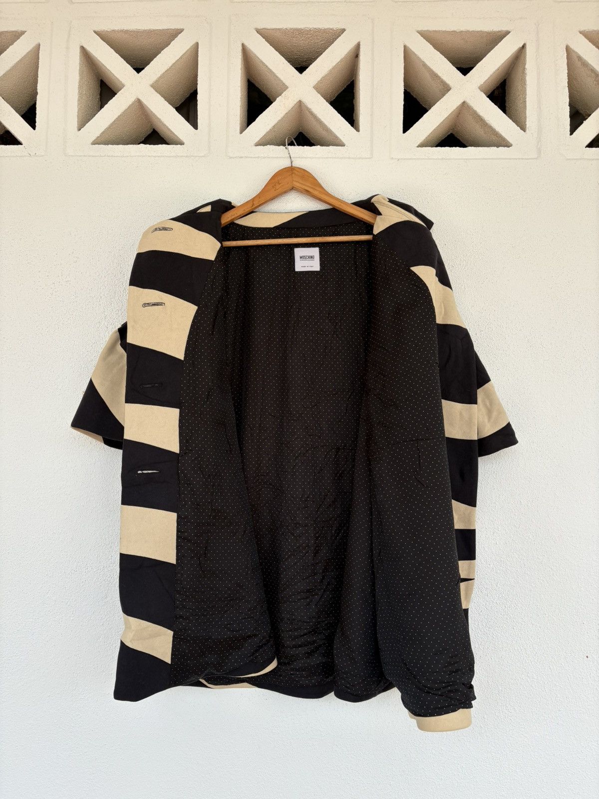 Moschino Moschino Cheap and Chic Oversized Zebra Stripe Coat Jacket Size US XL / EU 56 / 4 - 6 Thumbnail