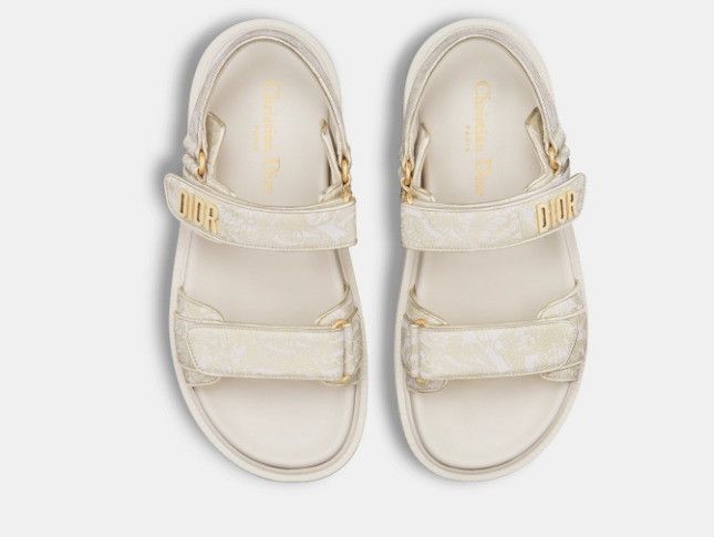 Dior o1w1db11124 Butterfly Print Dioract Sandals in White Size US 10 / IT 40 - 3 Thumbnail