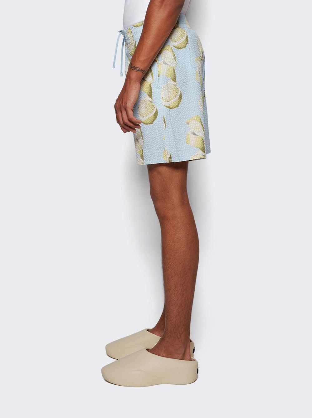 Givenchy o1mle0426 Cotton Seersucker Swim Shorts in Blue Size US 32 / EU 48 - 4 Thumbnail