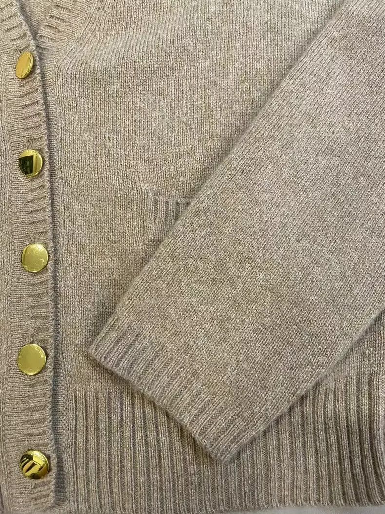 Gucci GucciCamel gold buckle knitted cardigan jacket 2503-Nextarr Size M / US 6-8 / IT 42-44 - 3 Thumbnail