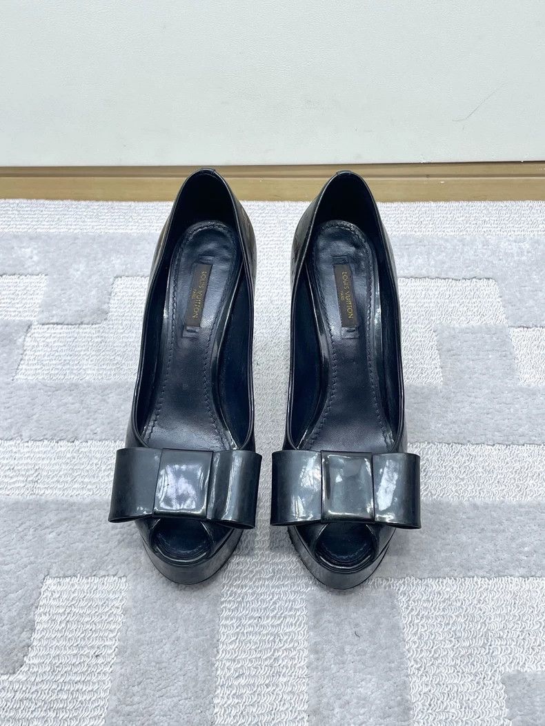 Louis Vuitton chic black high-heeled platform shoes-dmc Size US 7.5 / EU 40-41 - 1 Thumbnail