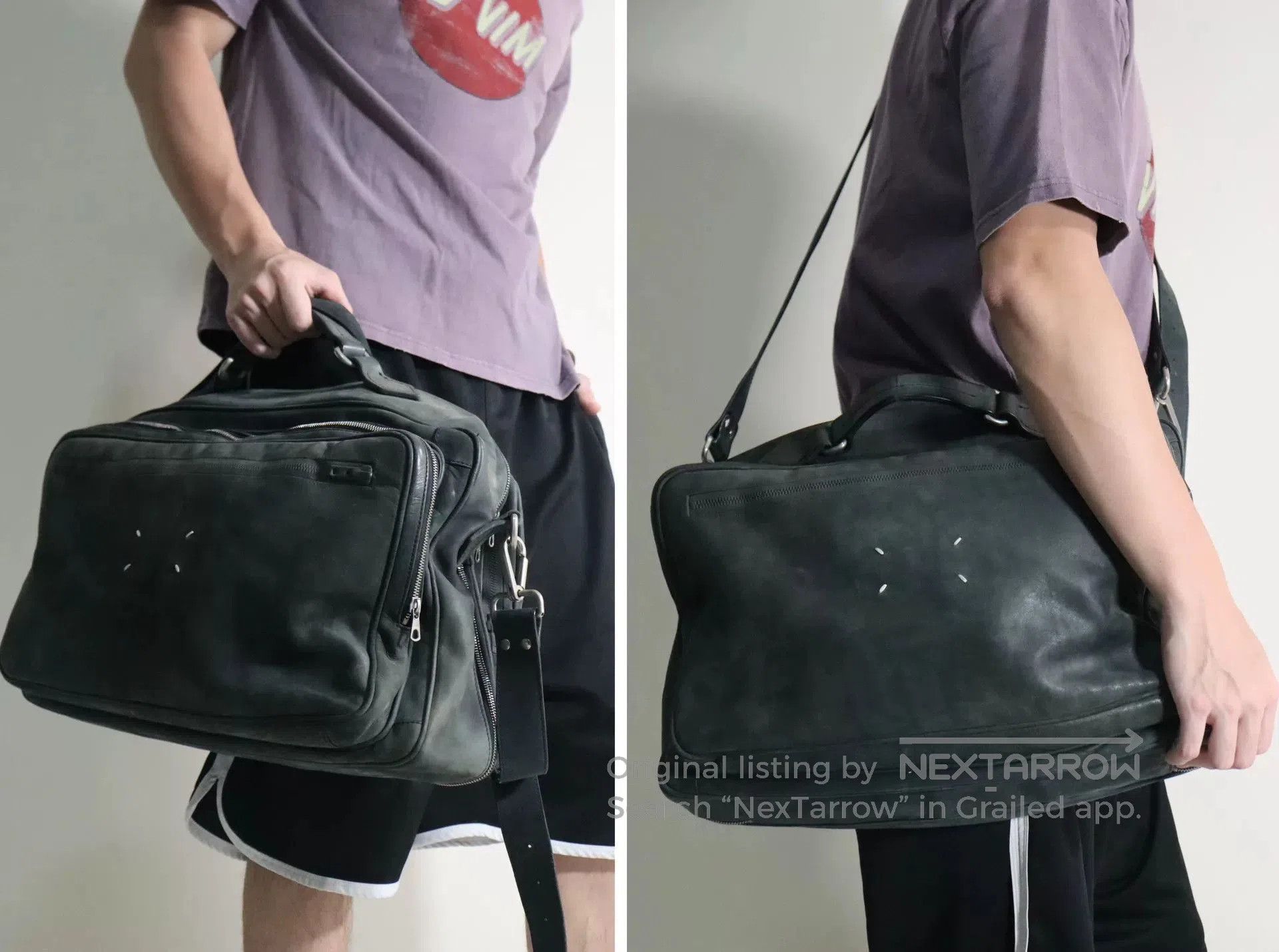 Maison Margiela maison margiela black leather messenger bag. Size ONE SIZE - 1 Thumbnail