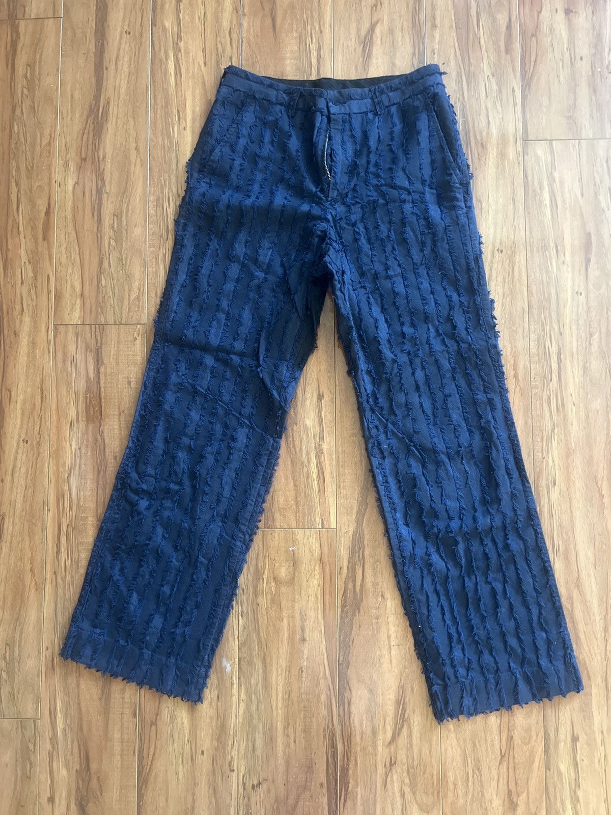 Schnaydermans Fringe Pattern Navy Pants Size US 31 - 1 Thumbnail