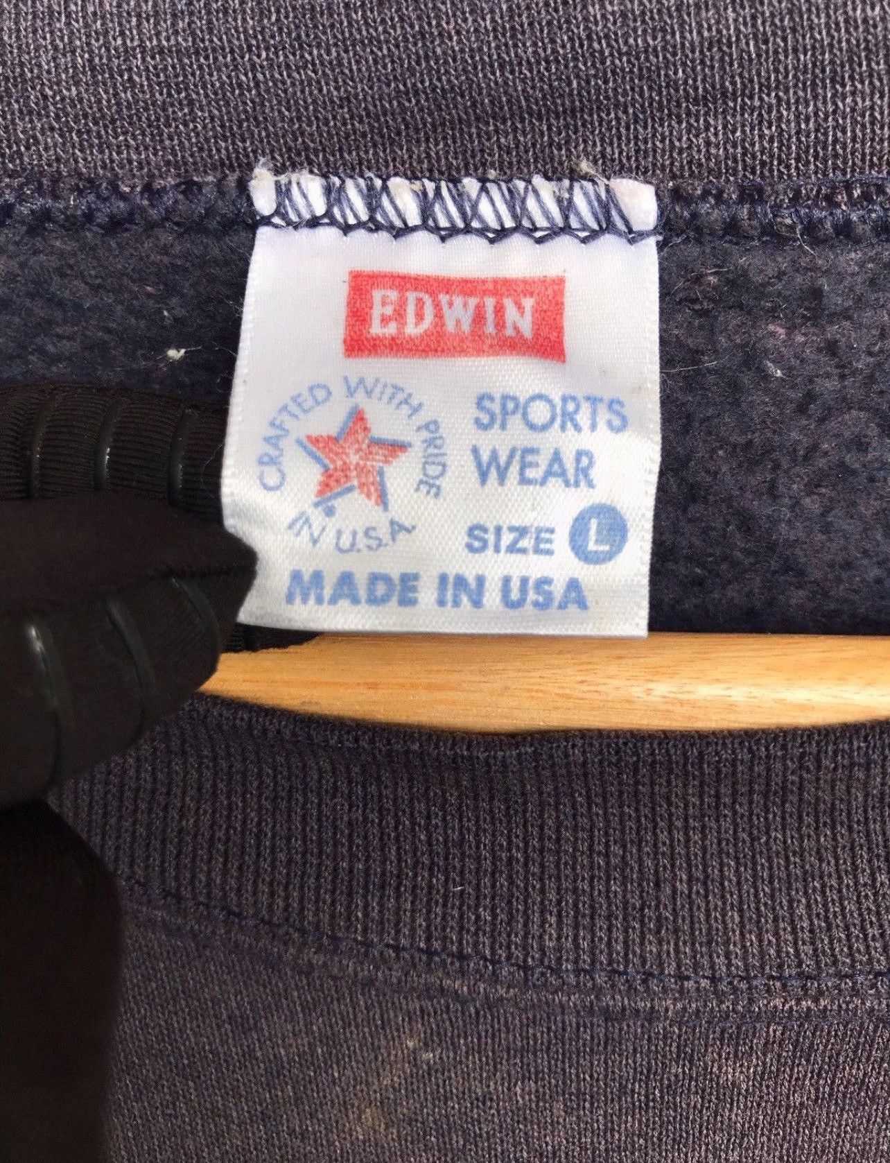 Vintage Vintage 90s Edwin Blank Distressed SunFaded Baggy Sweatshirt Size US M / EU 48-50 / 2 - 4 Thumbnail