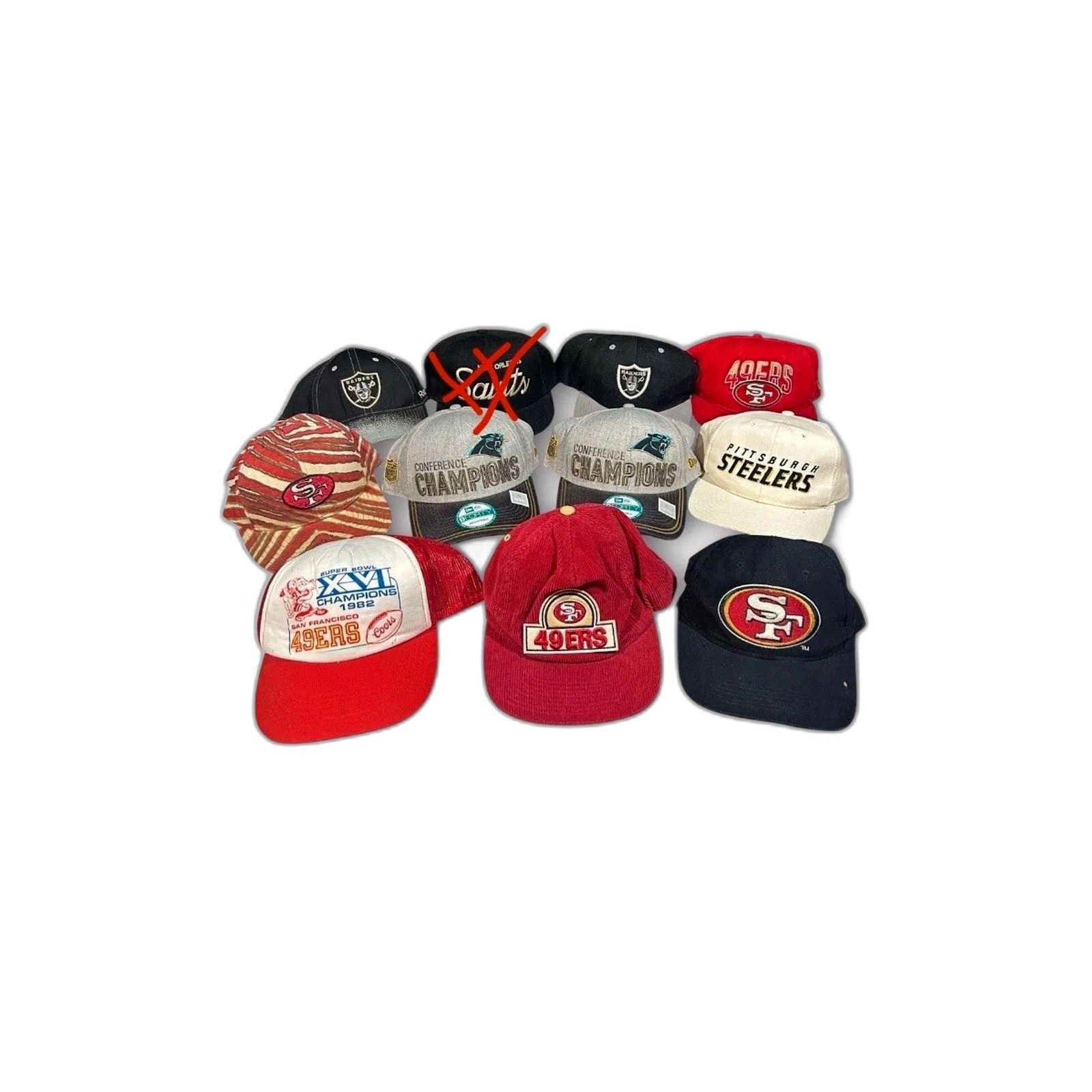 Mitchell & Ness Lot of 10 NFL Snapback Hats Sports Caps Mitchell & Ness New Size ONE SIZE - 1 Thumbnail
