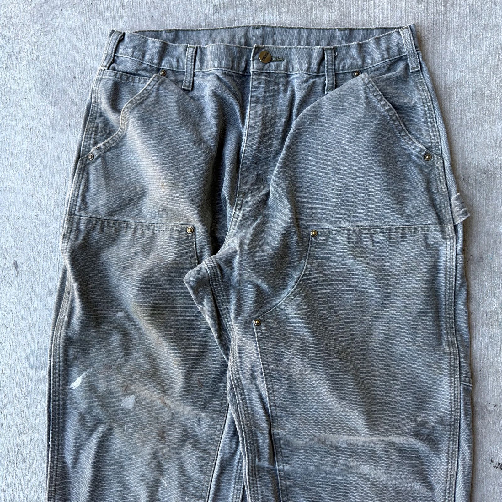 Carhartt × Vintage Vintage Y2K Carhartt MOS green double knee work wear pants Size US 32 / EU 48 - 2 Thumbnail