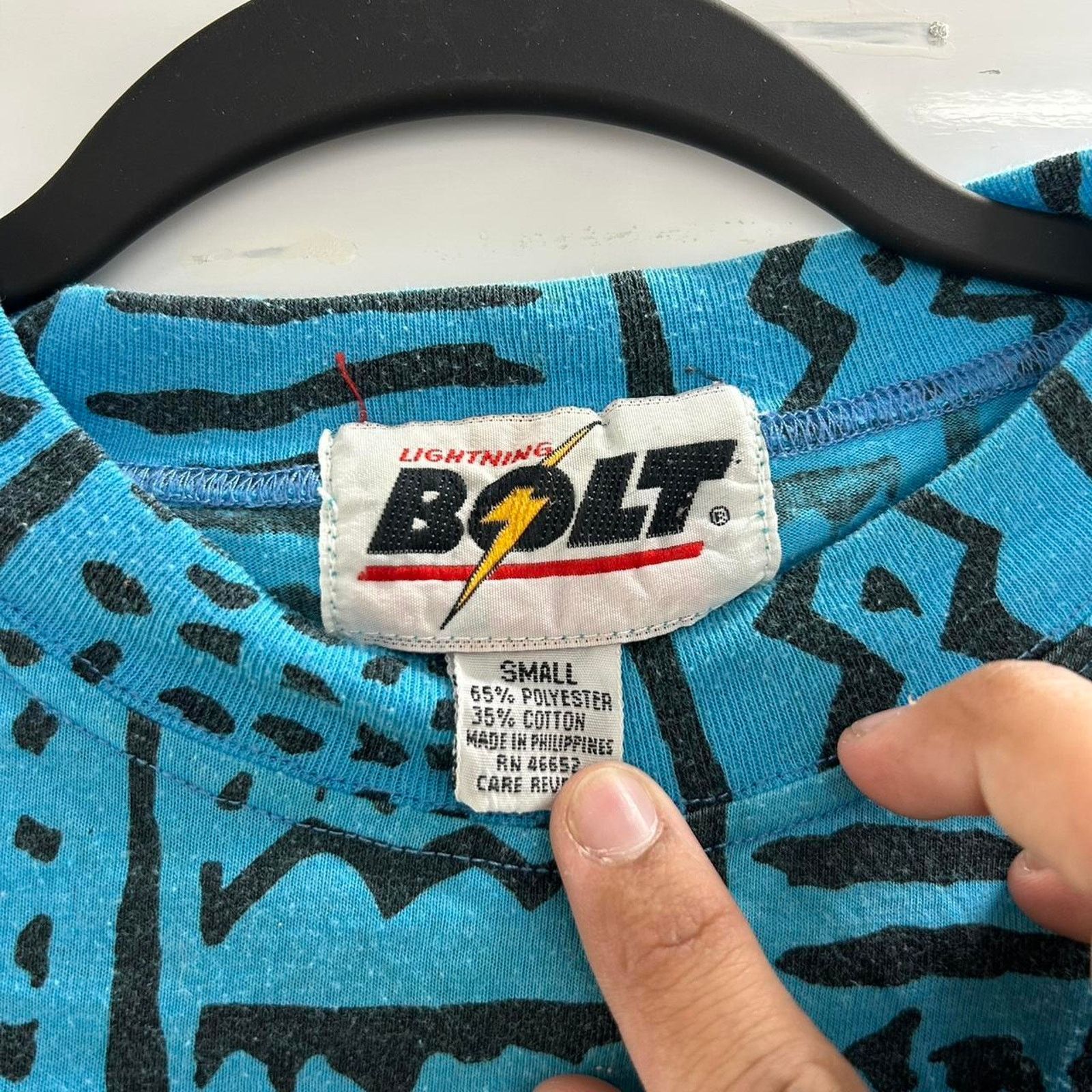 Other VTG Blue and black Lightning Bolt tee Size S / US 4 / IT 40 - 3 Thumbnail