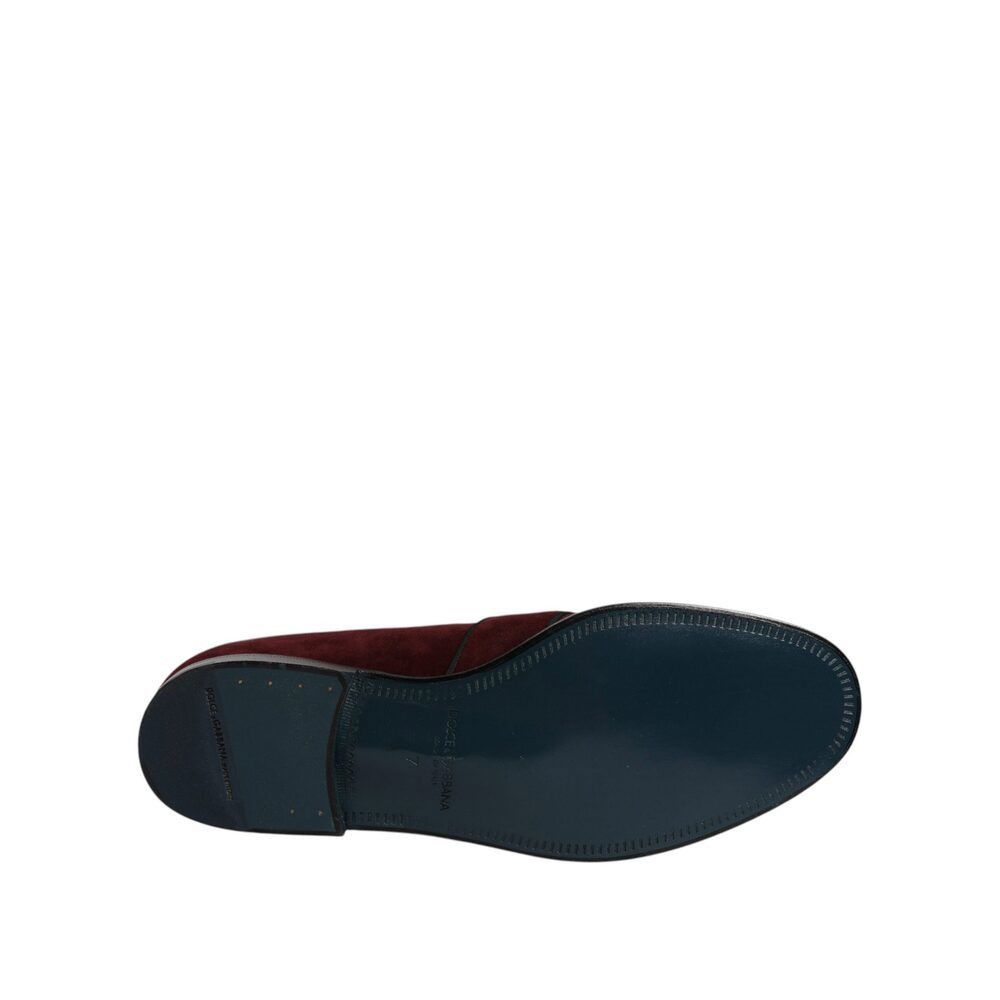 Dolce & Gabbana Dolce & Gabbana Bordeaux Suede Loafers Formal Men Dress Shoe Size US 8 / EU 41 - 8 Thumbnail