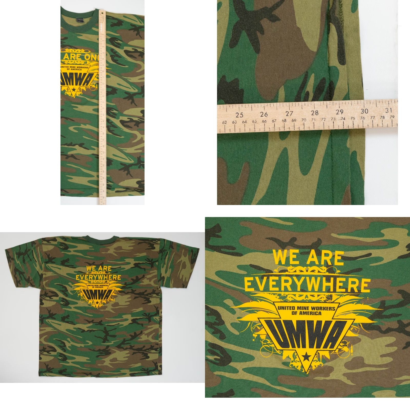 Coal VINTAGE UMWA Shirt Men 3XL Camo United Mine Worker America Coal 80s MADE USA Shirt Mens 3XL Camouflage United States American Union 80s VTG" Size US XXL / EU 58 / 5 - 9 Thumbnail