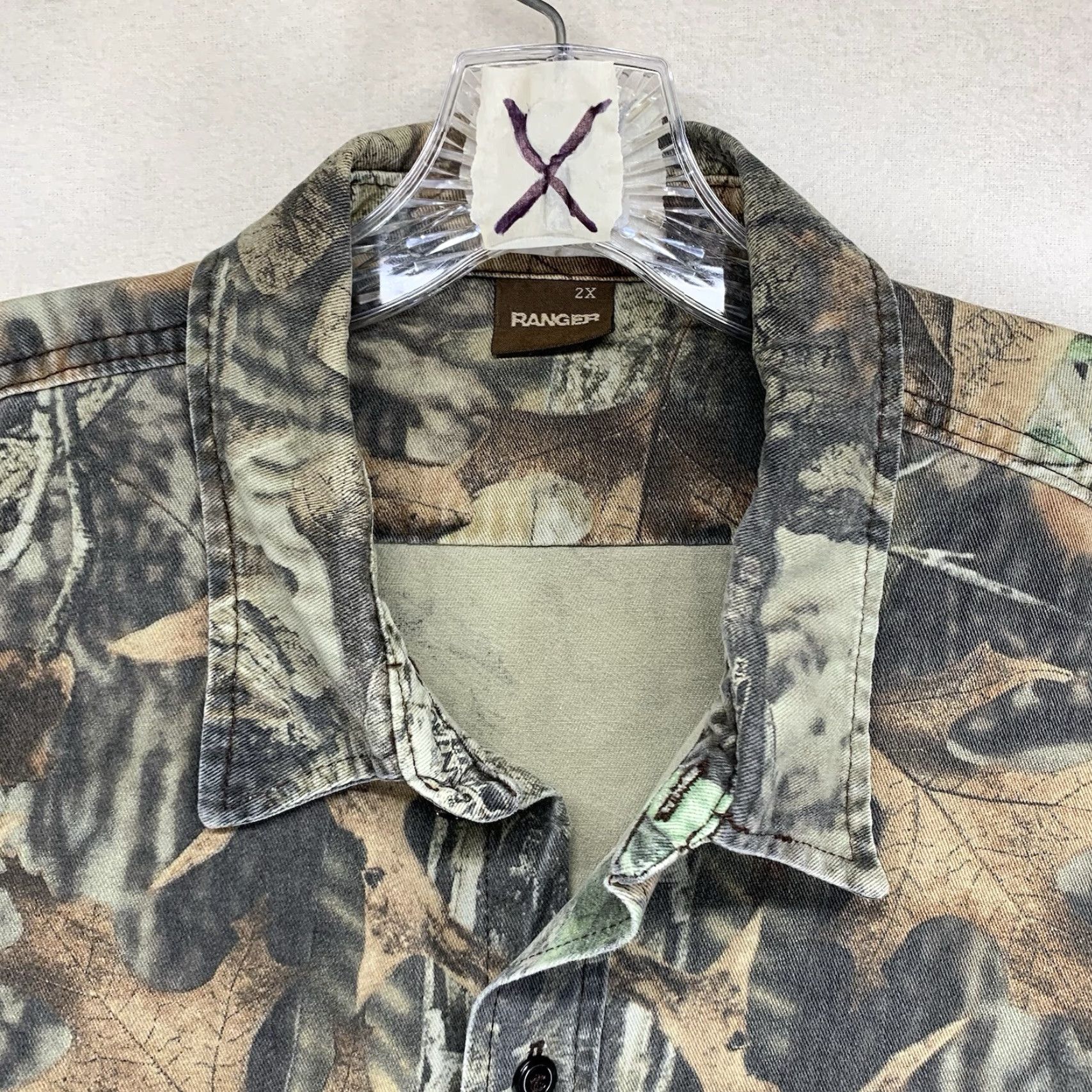 Vintage VINTAGE Ranger Camo Shirt Men's 2XL Camouflage Cotton Long Sleeve Outdoor 90s Workwear Size US XXL / EU 58 / 5 - 4 Thumbnail