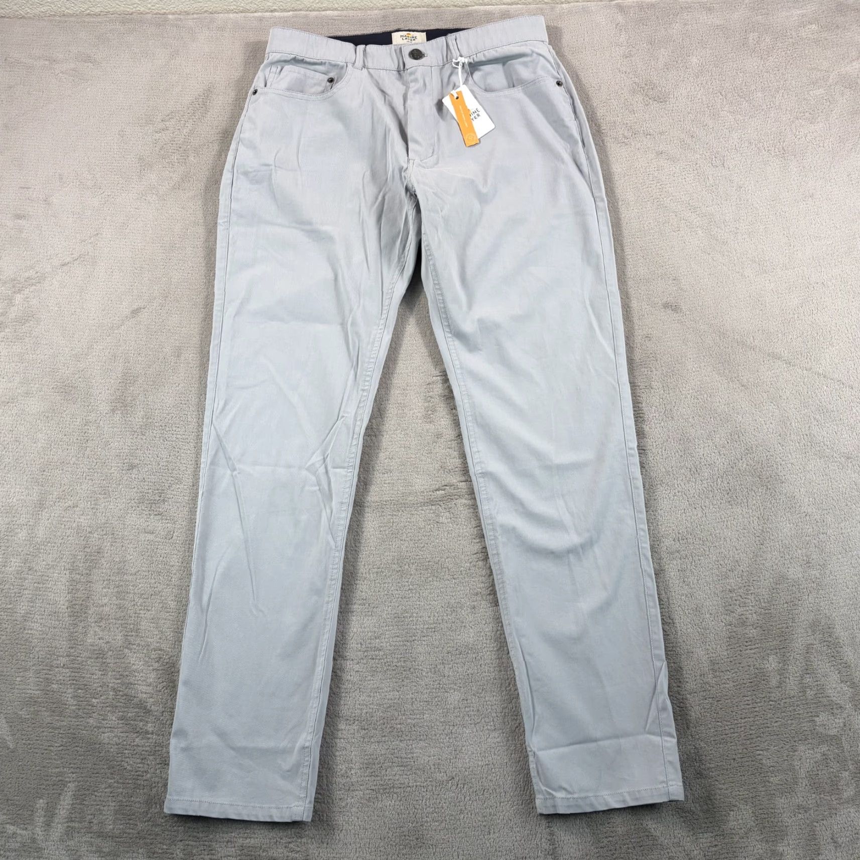 Marine Layer Marine Layer 5 Pocket Breeze Slim Straight Pants Light Grey Men 30x30 NWT 28 Size US 30 / EU 46 - 4 Thumbnail
