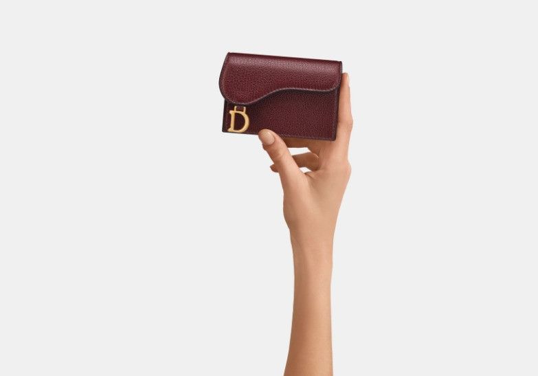 Dior o1w1db10325 Size: OS / S5611CCE Card Holder in Burgundy Size ONE SIZE - 5 Thumbnail