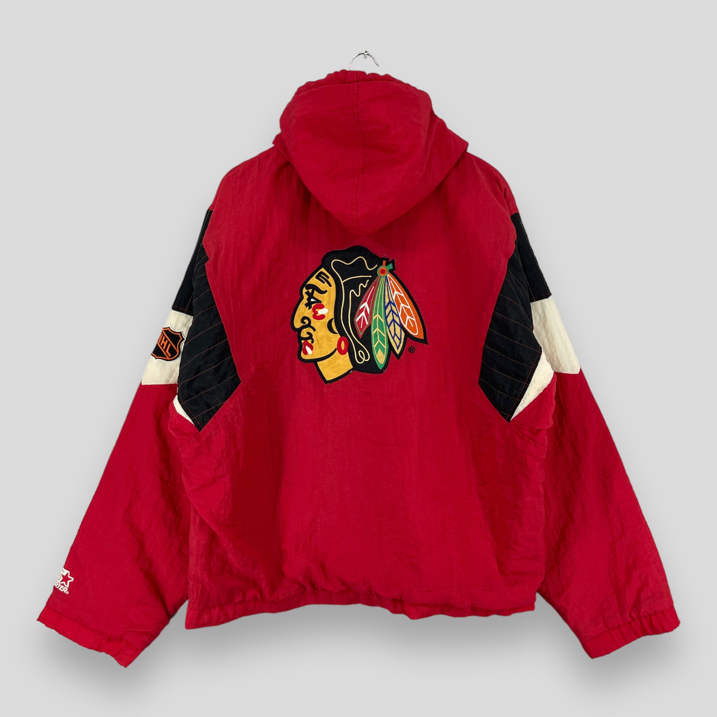 90s みやすかっ Starter スターター NHL BLACKHAWKS 中綿ジャケット 売買されたオークション情報 落札价格 【au  payマーケット】の商品情報をアーカイブ公開