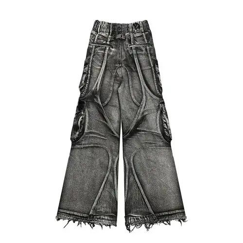 Japanese Brand Minako x Reia Retro Style Distressed Baggy Jeans Size US 29 - 7 Thumbnail