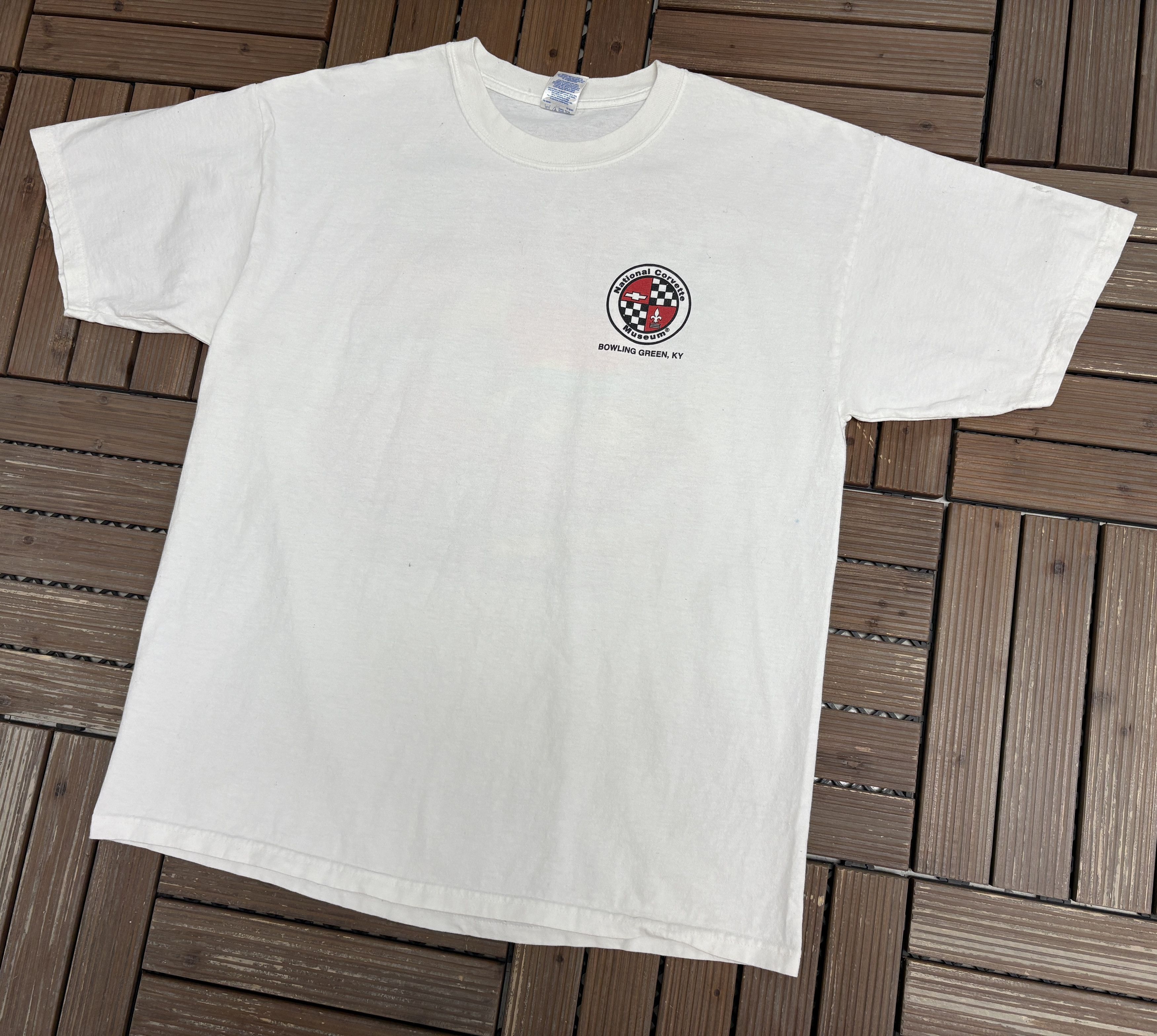 Vintage National Corvette Museum Vintage White T-Shirt Tee Size US XL / EU 56 / 4 - 5 Thumbnail