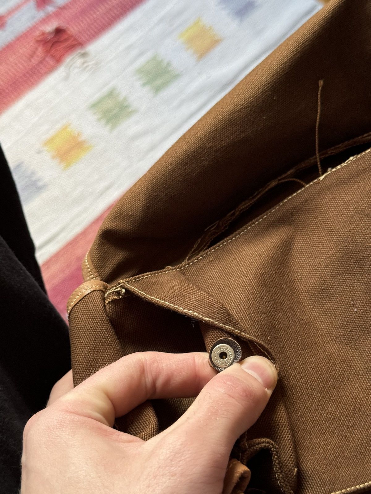 Vintage Vintage 60-70’s Brown Canvas Shoulder Bag Size ONE SIZE - 12 Thumbnail