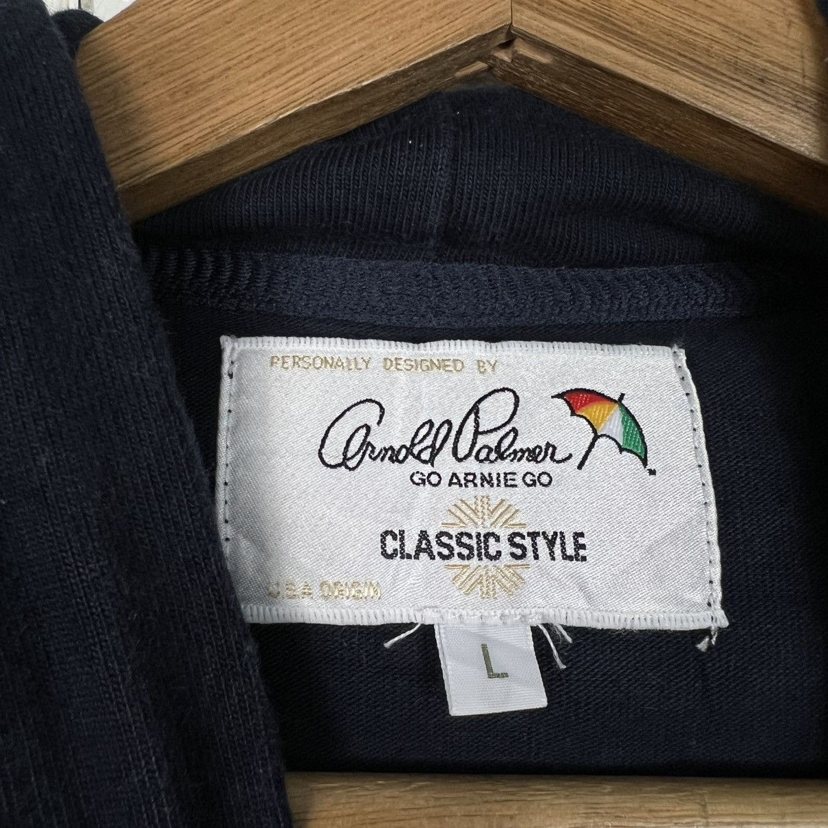 Japanese Brand ARNOLD PALMER Big Logo HalfButton Pullover Hoodie #4257-C194 Size US L / EU 52-54 / 3 - 11 Thumbnail