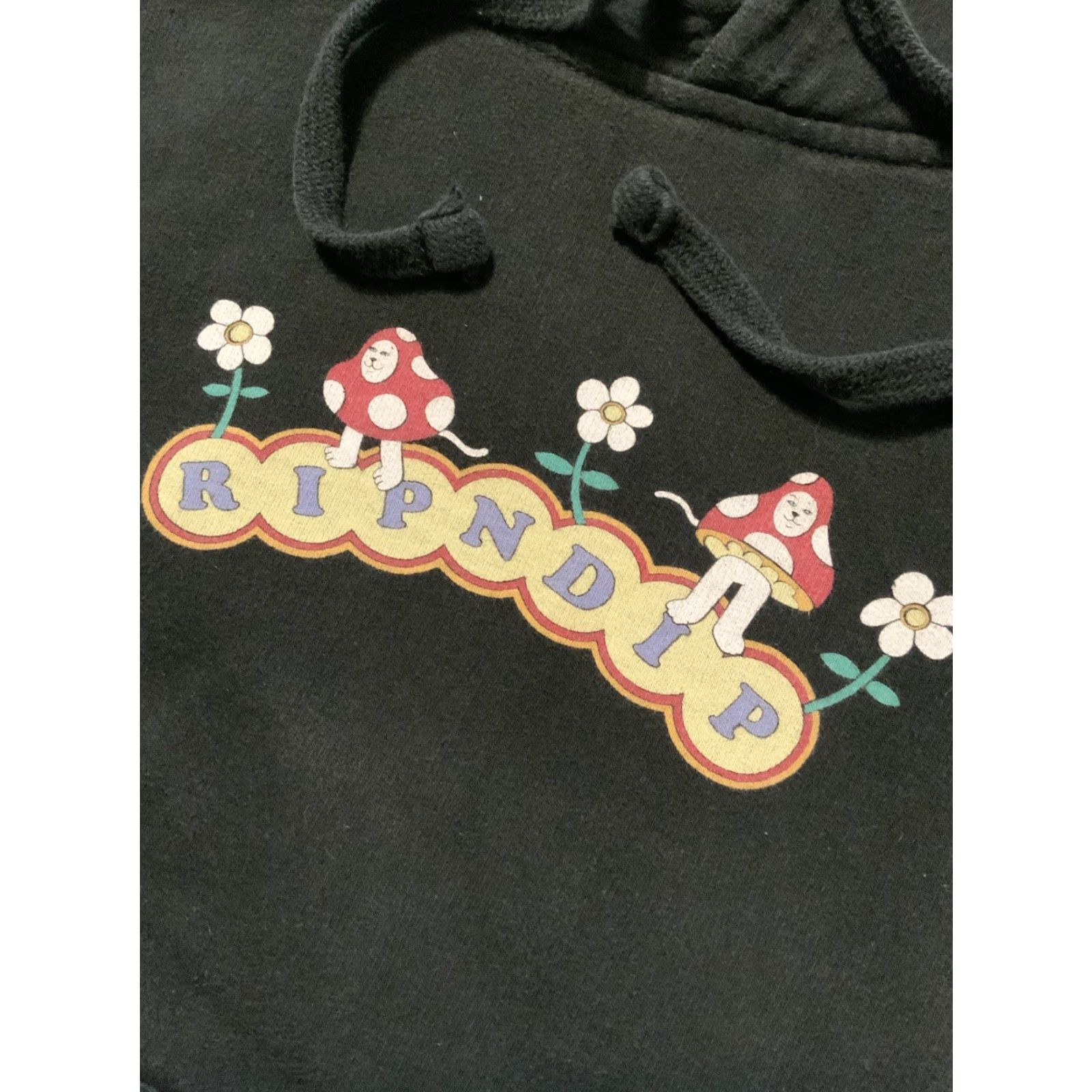 RIPNDIP VINTAGE RIPNDIP Lord Nermal Cat Mushrooms Flower Must Be Nice Black Pullover Hoodie M Mens Size US M / EU 48-50 / 2 - 5 Thumbnail