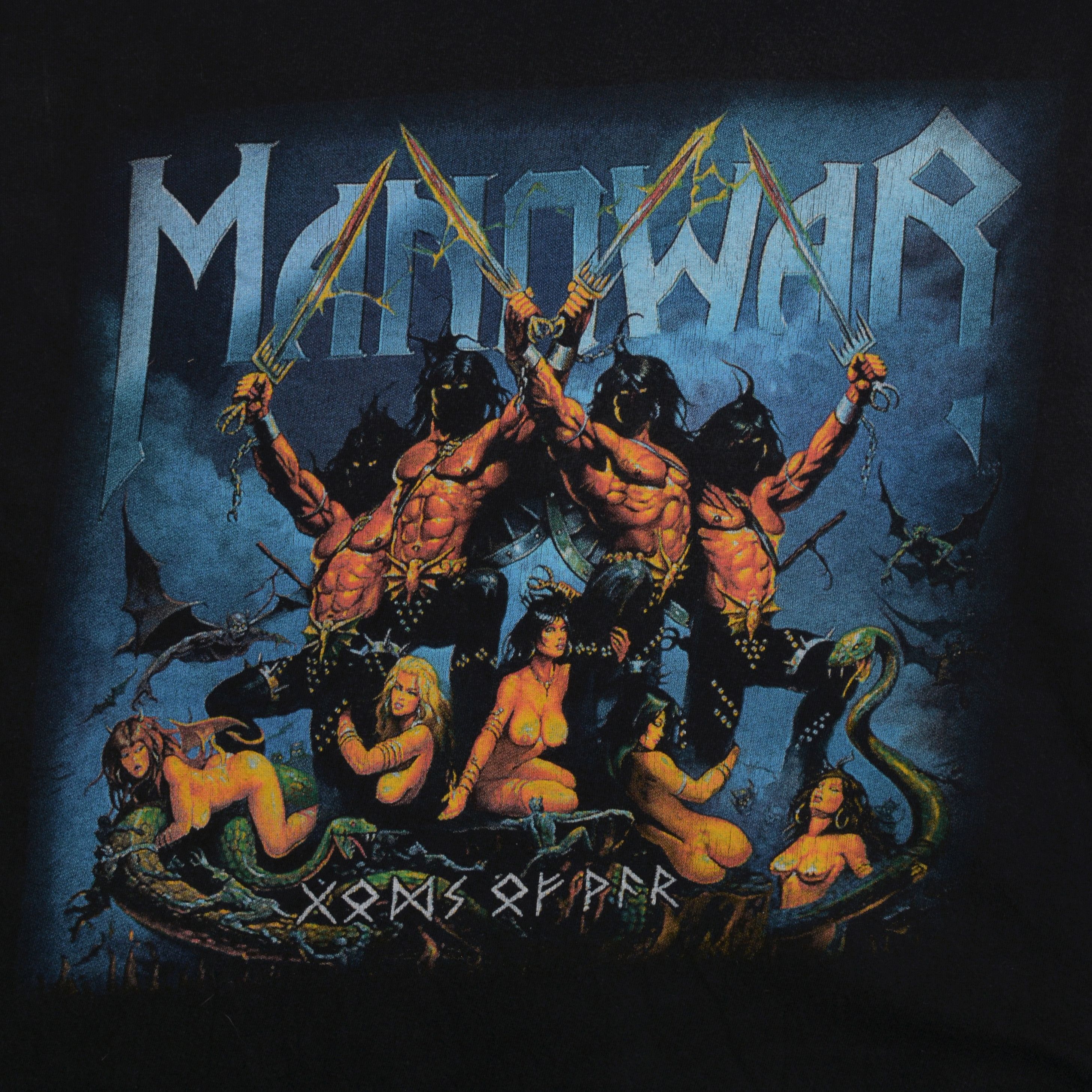 Vintage Vintage T-shirt printed Manowar Gods of War 2000 (1018) Size US S / EU 44-46 / 1 - 3 Thumbnail