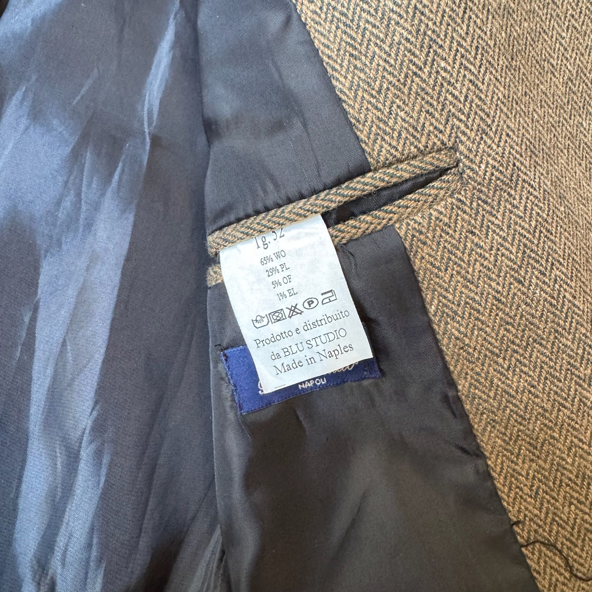 Other Blazer Blue Studio Brown MADE IN ITALY Size 52S - 6 Thumbnail