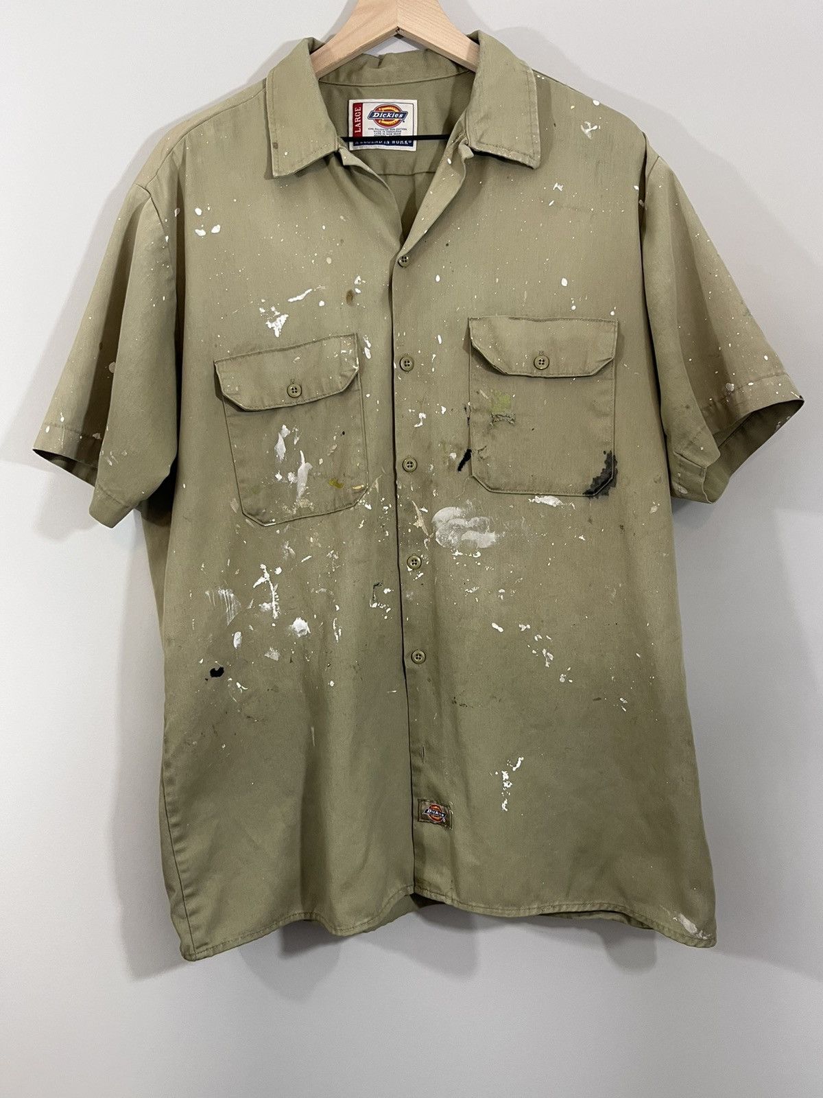 Vintage Thrashed Paint Stain Workwear Faded Shirt Size US L / EU 52-54 / 3 - 1 Thumbnail