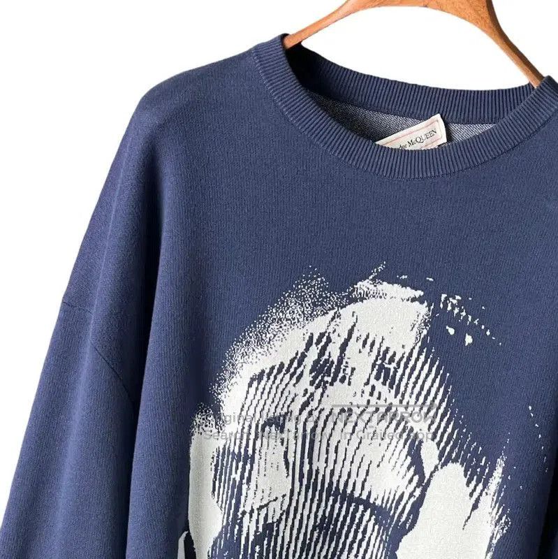 Alexander McQueen Alexander McQueen Men's Blue Cotton Sweatshirt . Size US M / EU 48-50 / 2 - 5 Thumbnail