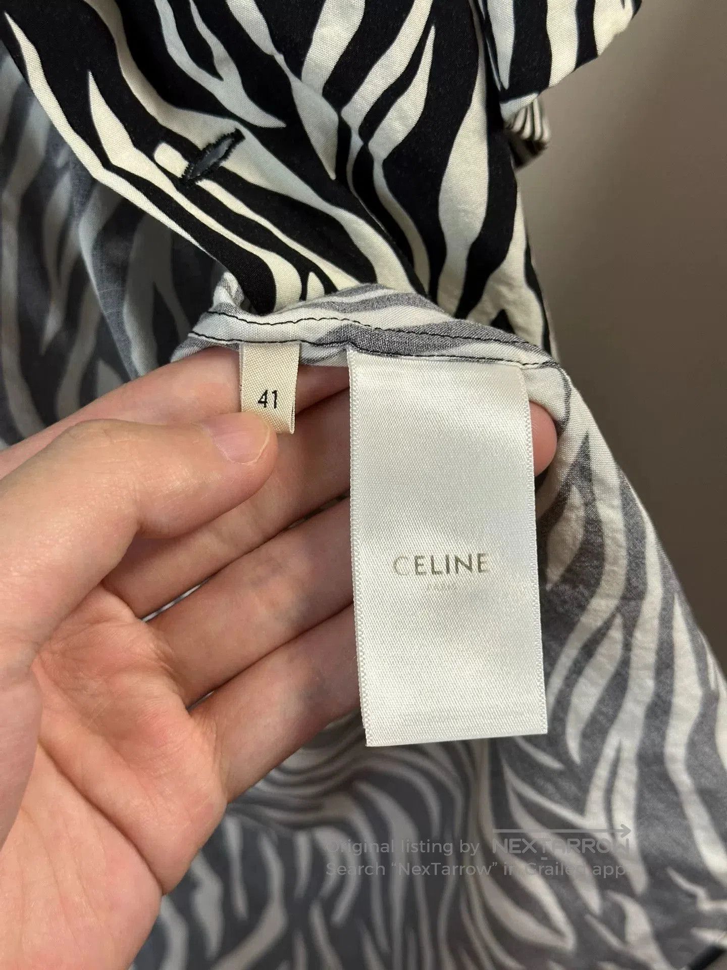 Celine celine black and white zebra print shirt. Size US M / EU 48-50 / 2 - 6 Thumbnail