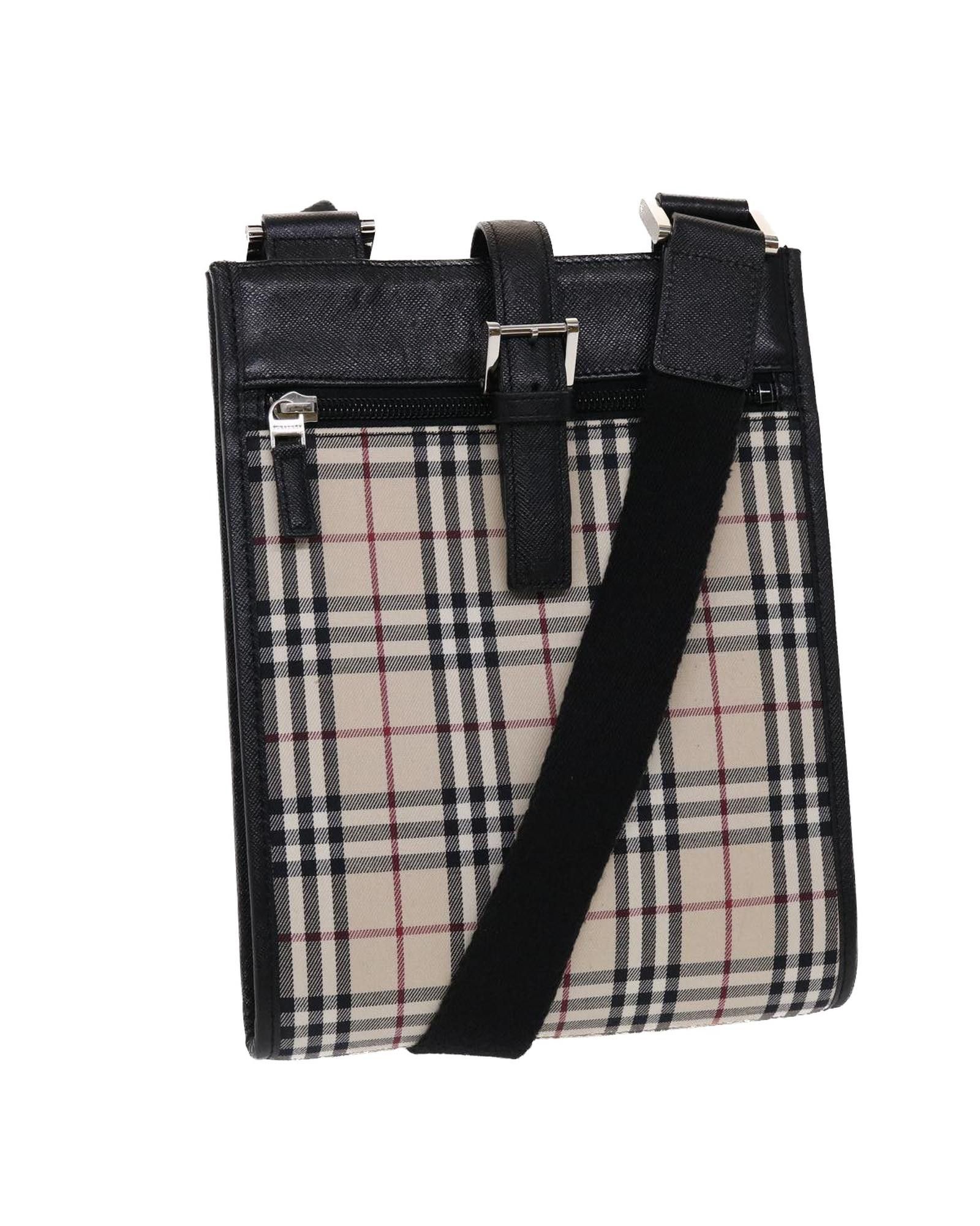 image of Practical And Elegant Burberry Nova Check Bag in Beige, Women's