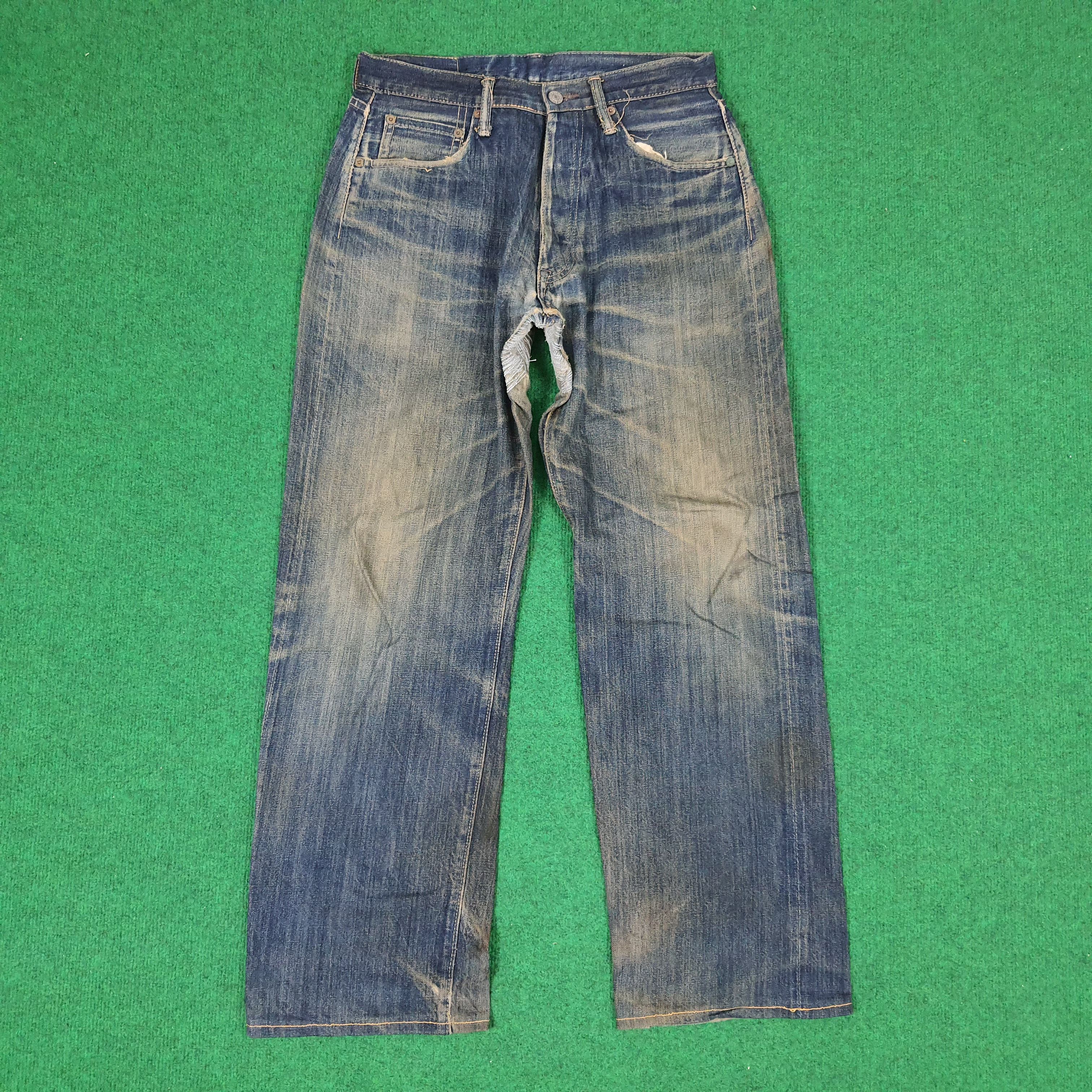 BARNS OUTFITTERS × Japanese Brand × Vintage Vintage Barns Outfitters Selvedge Repaired Jeans Size US 28 / EU 44 - 4 Thumbnail