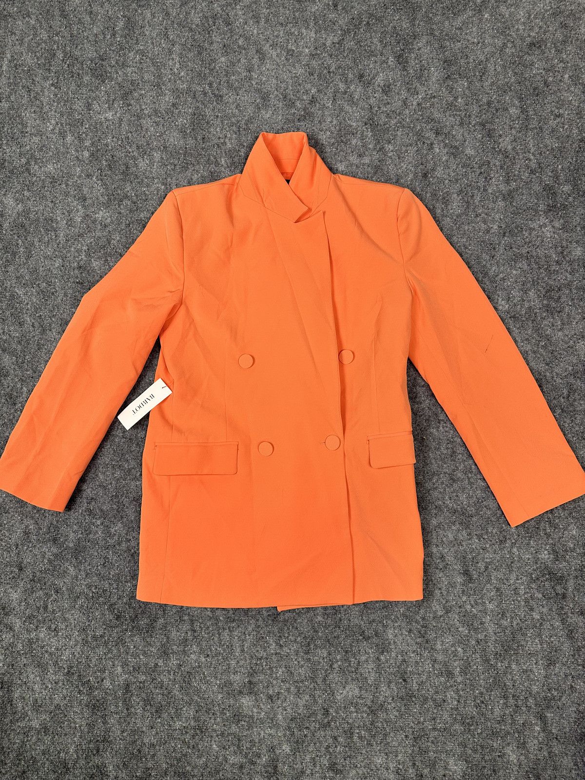 Bardo Bardot Women's Orange Double-Breasted Blazer Jacket Size XS Size XS / US 0-2 / IT 36-38 - 1 Thumbnail
