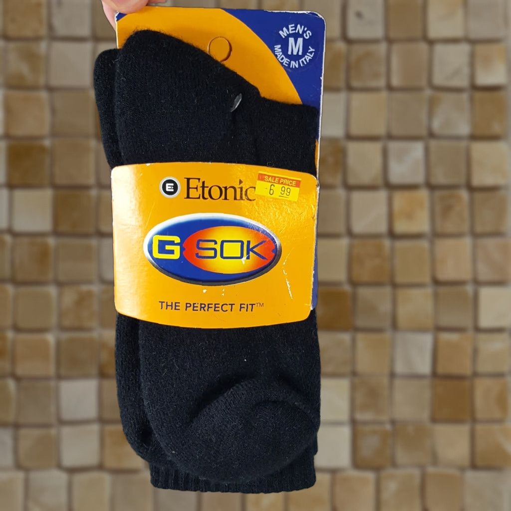 Vintage VINTAGE Etonic Golf Socks Men's Size 7-10 M Black Athletic Mid Calf Crew 90s Sports Size ONE SIZE - 1 Thumbnail