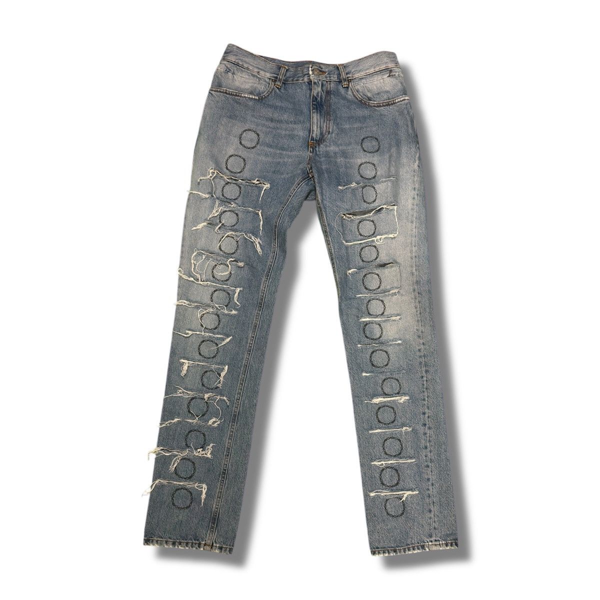 Alyx Alyx Thorn Slash Distressed Denim Size US 32 / EU 48 - 1 Thumbnail