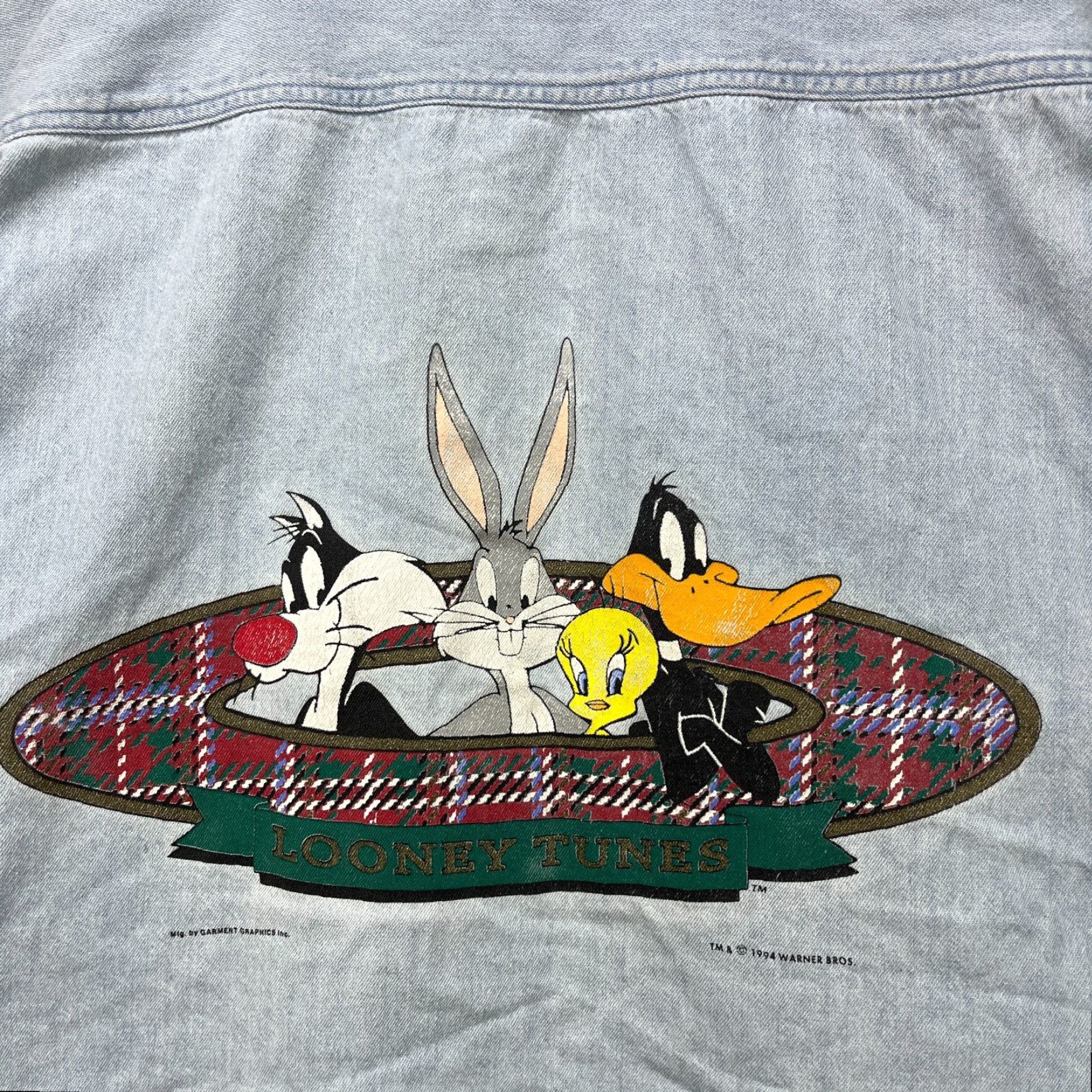 Vintage VINTAGE Looney Tunes Baseball Shirt Jersey XL Men Blue 90s T-Shirt Deco Denim Size US XL / EU 56 / 4 - 2 Thumbnail