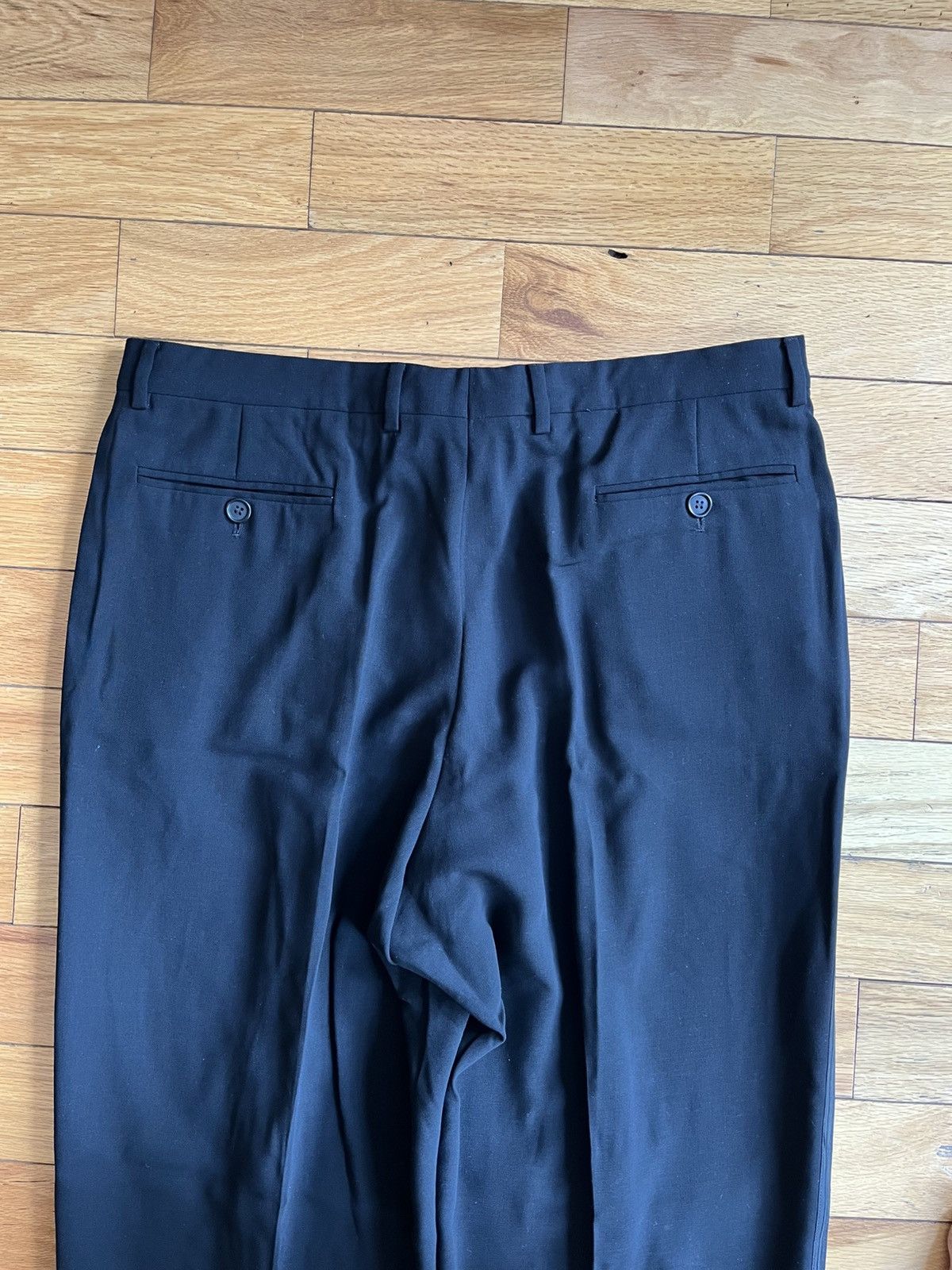 Giorgio Armani Wool Pleated Wide Legged Tuxedo Trousers Size US 38 / EU 54 - 5 Thumbnail