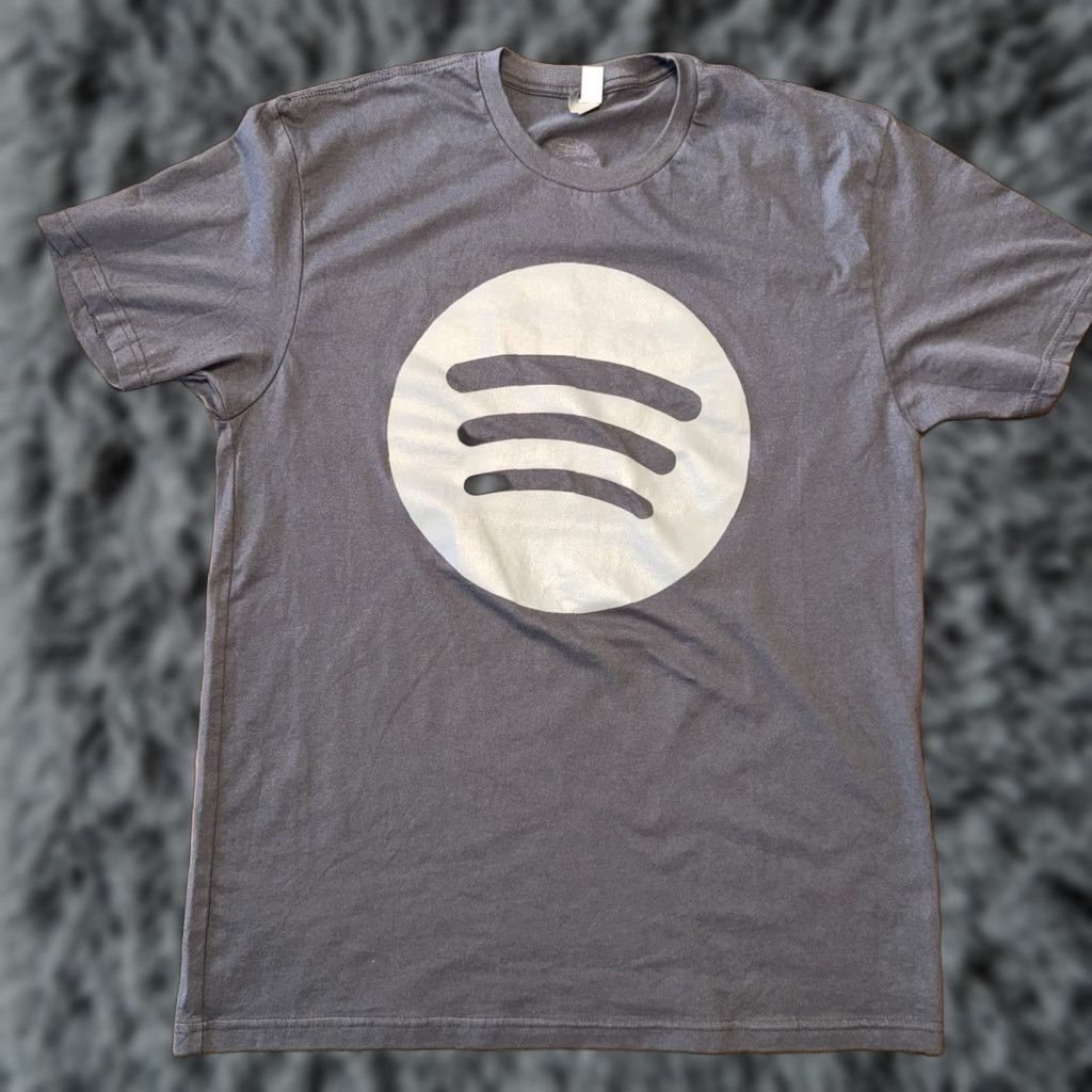 Logo 7 Spotify Logo T Shirt Gray Green Digital Music Size Large Men Short Sleeve Crew Neck Cotton Graphic Print Logo Vintage NoN/A Size US L / EU 52-54 / 3 - 1 Thumbnail