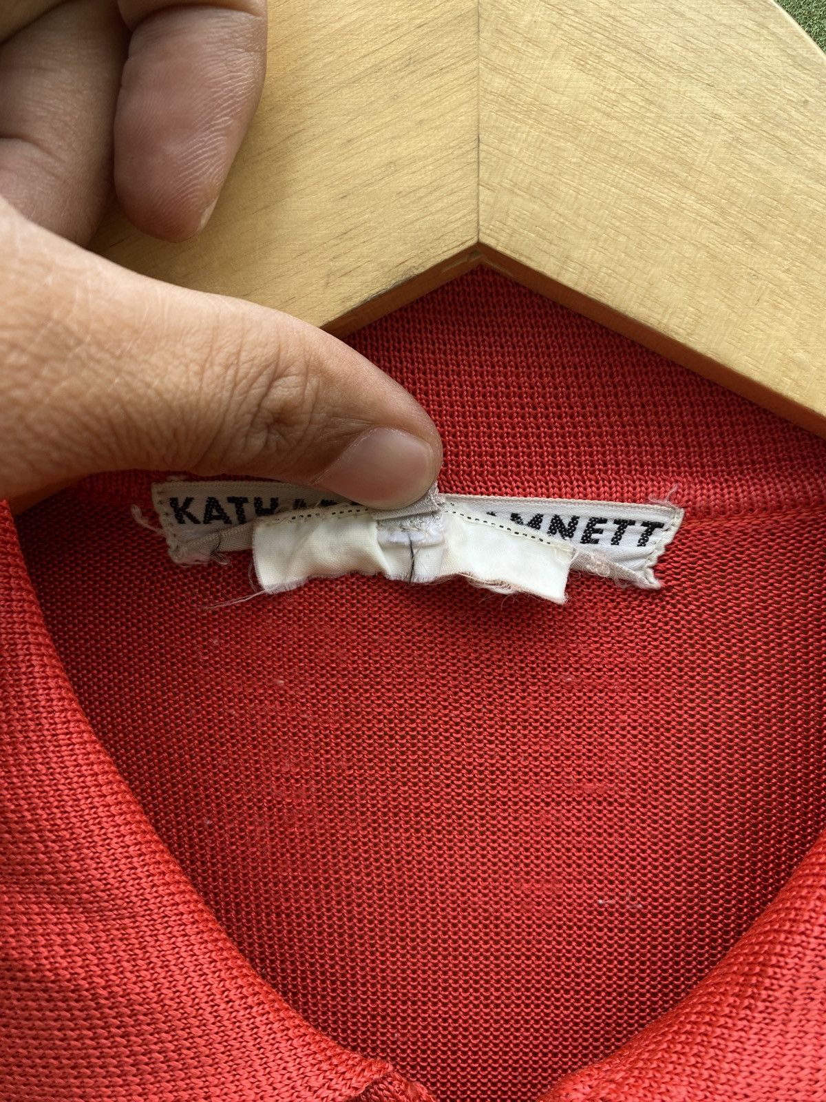 Katharine Hamnett London Katharine Hamnett London Red Buttoned Polo Minimalist Style Size US L / EU 52-54 / 3 - 8 Thumbnail