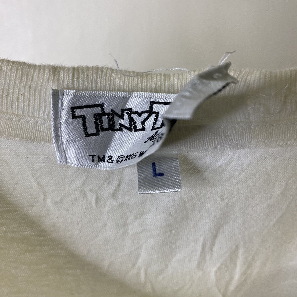 Warner Bros 1994 Furball Tiny Toon Adventures Animated Series Promo Tee Size US L / EU 52-54 / 3 - 6 Thumbnail