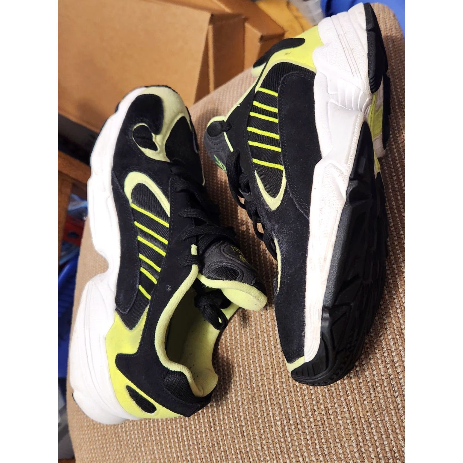 Adidas adidas Yung-1 Athletic Sneakers Mens 9.5 Black Neon EE5317 High High Top Size US 10 / EU 43 - 3 Thumbnail