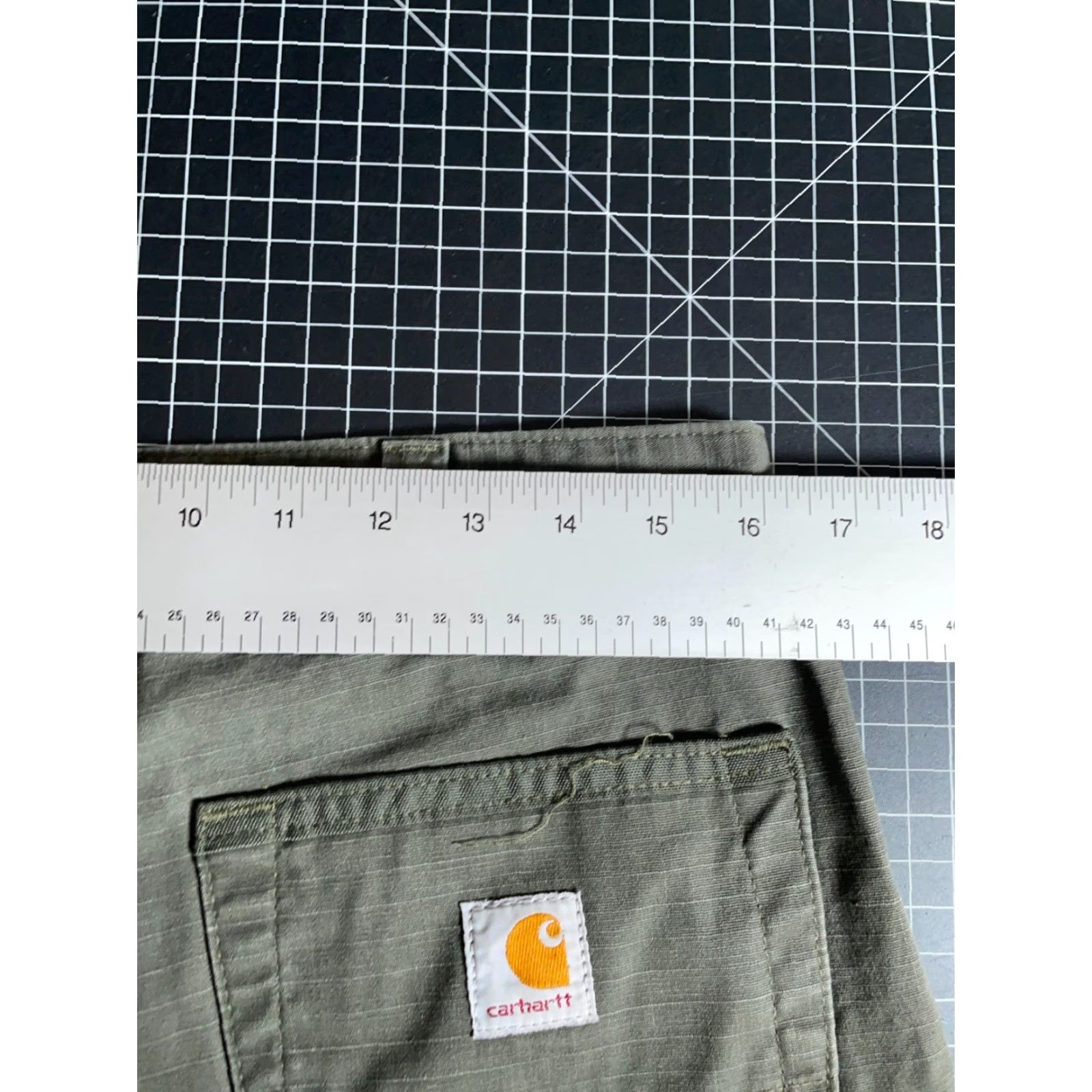 Carhartt Carhartt Pants Mens 32 x 26 Green Ripstop Cargo Distressed Double Front Workwear Casual Size US 32 / EU 48 - 5 Thumbnail