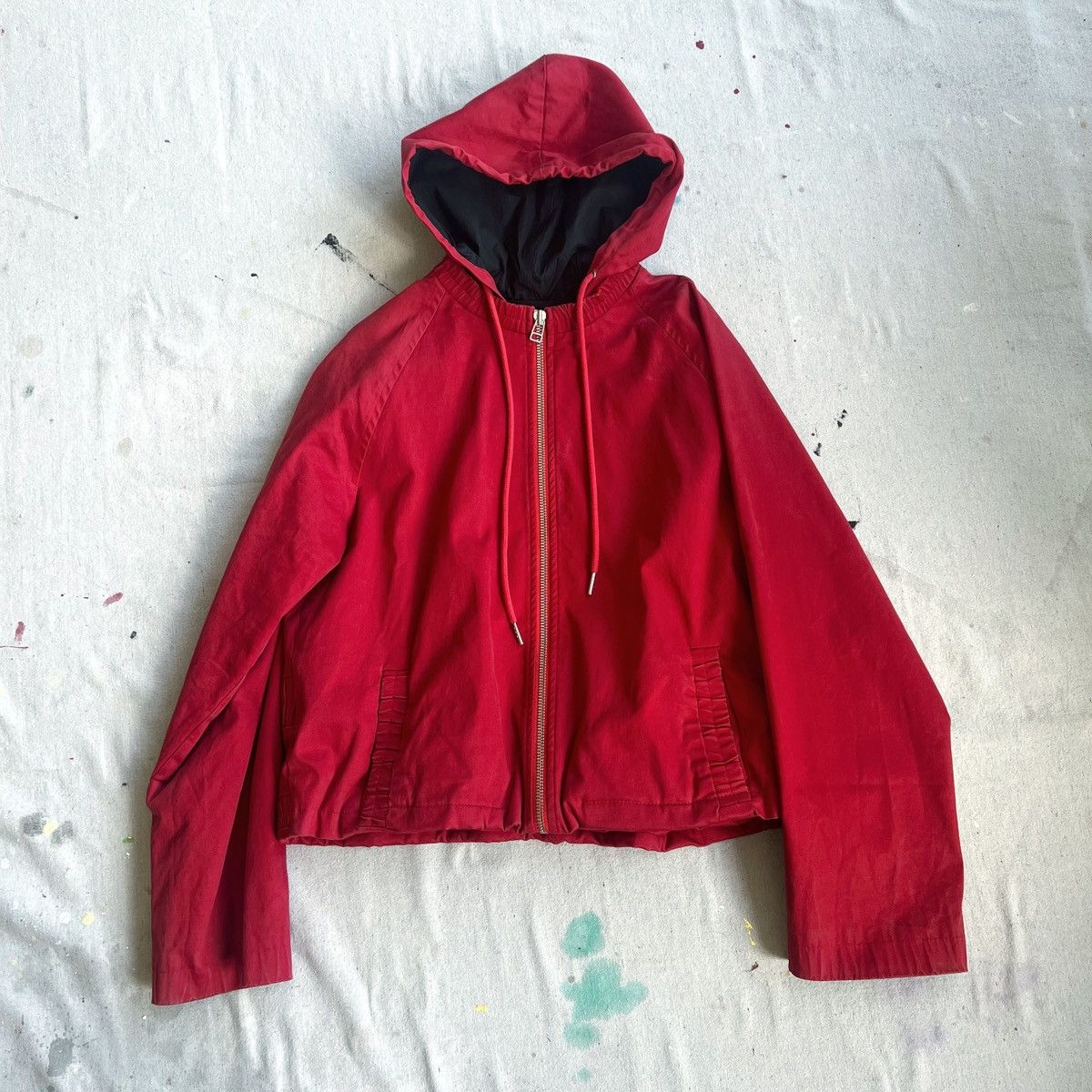 image of Helmut Lang Cropped Jacket in Red, Men's (Size Medium)
