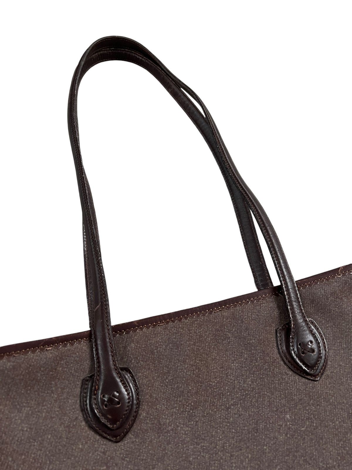 Loewe Vintage Loewe Padded Brown Long Handle Tote Bag Size ONE SIZE - 4 Thumbnail