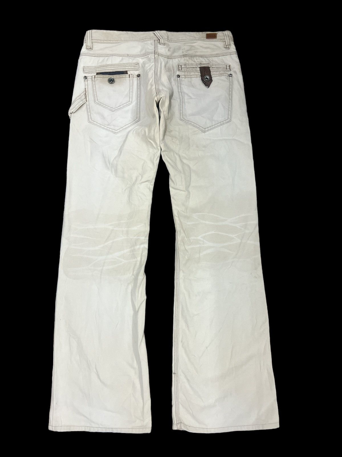 Japanese Brand × Vintage FLARED🔥NICOLE CLUB DISTRESSED DENIM PANT Size US 30 / EU 46 - 6 Thumbnail