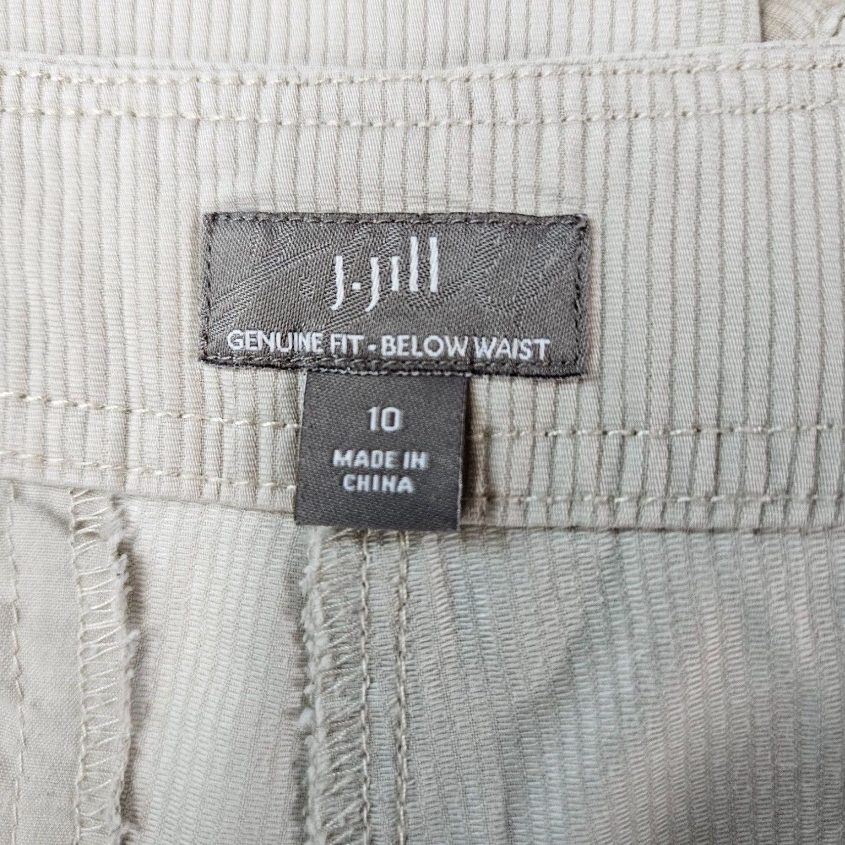 J. Jill J Jill Womens Cropped Pants Sz 10 Beige Mid Rise Cargo Pocket Cotton Pants Womens 10 Beige Crop Pockets Size 32" / US 10 / IT 46 - 7 Thumbnail
