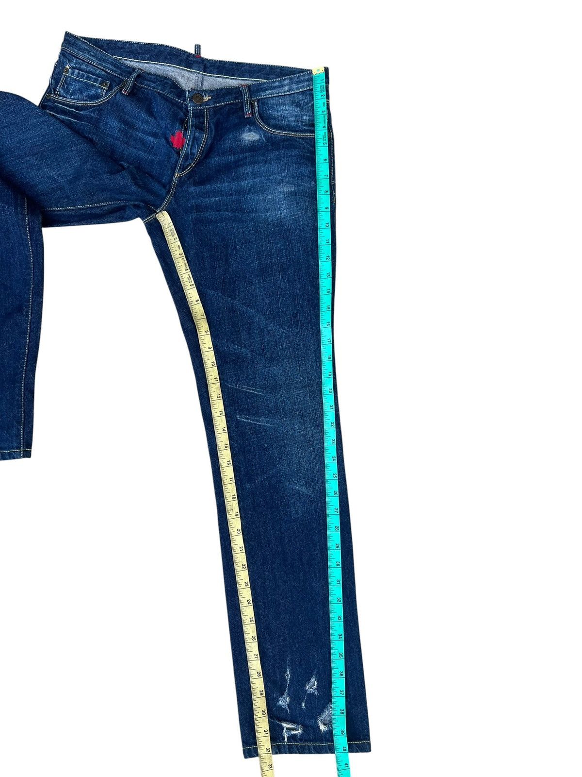 Dsquared2 Dsquared2 Made in Italy Distressed Ripped Skinny Jeans Size US 32 / EU 48 - 6 Thumbnail