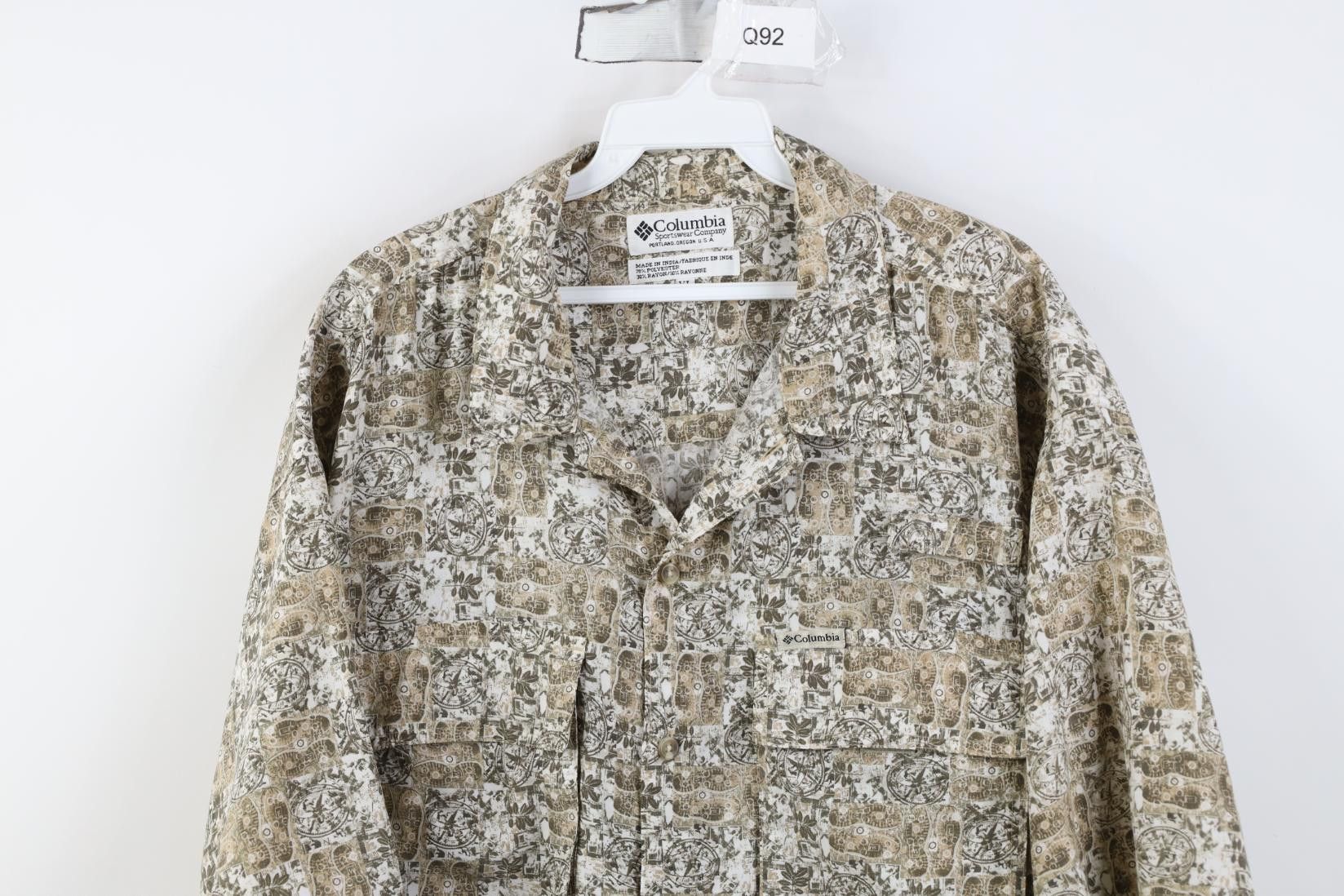 Columbia Vintage 90s Y2K Columbia Trekking Collared Button Shirt Size US XL / EU 56 / 4 - 2 Thumbnail
