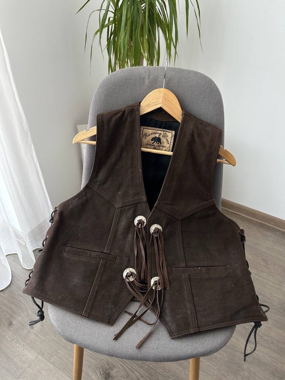 Genuine Leather × Vintage Vintage Genuine Leather Brown Cowboy West Jacket Size US M / EU 48-50 / 2 - 15 Thumbnail