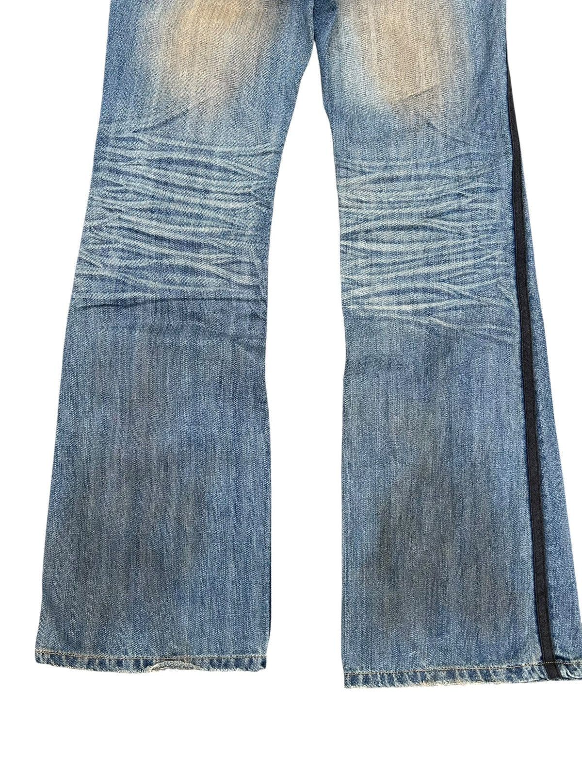 If Six Was Nine FLARE🔥 Xfrm Japanese Punk Bondage Rusty Faded Denim Jeans ☠️🎌 Size US 30 / EU 46 - 17 Thumbnail