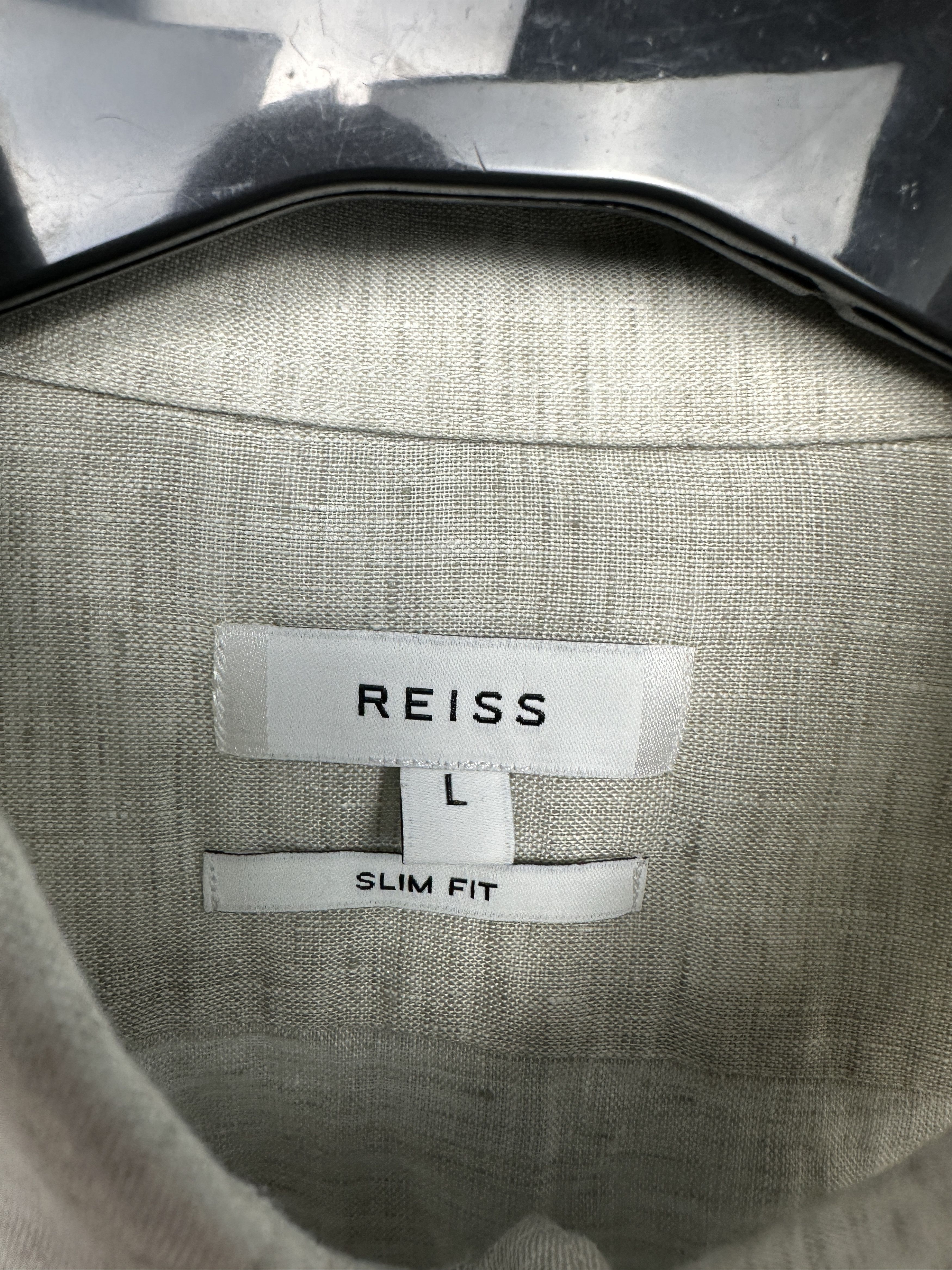 Reiss Reiss Mens Linen Long Sleeve Shirt Size US L / EU 52-54 / 3 - 3 Thumbnail