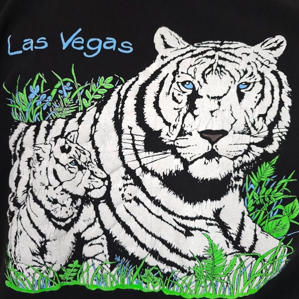Vintage VINTAGE OB T-Shirt Mens XL Black 90s Las Vegas Souvenir Siberian White Tigers Shirt Size US XL / EU 56 / 4 - 3 Thumbnail